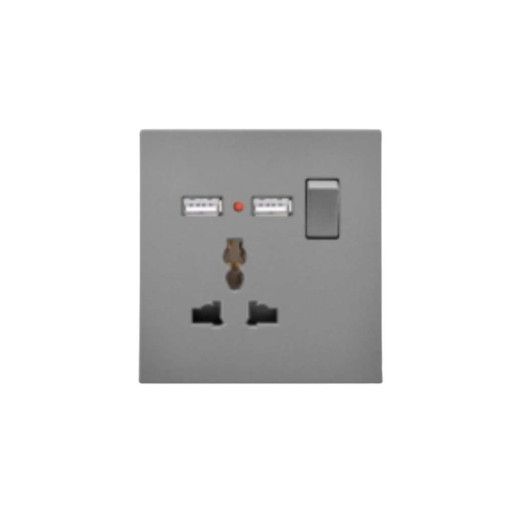 STA-607 MF Dual USB Switch Socket Series