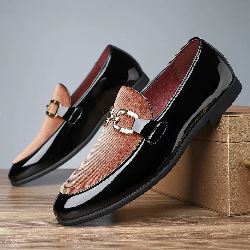 Men's Two-Tone Suede Loafers